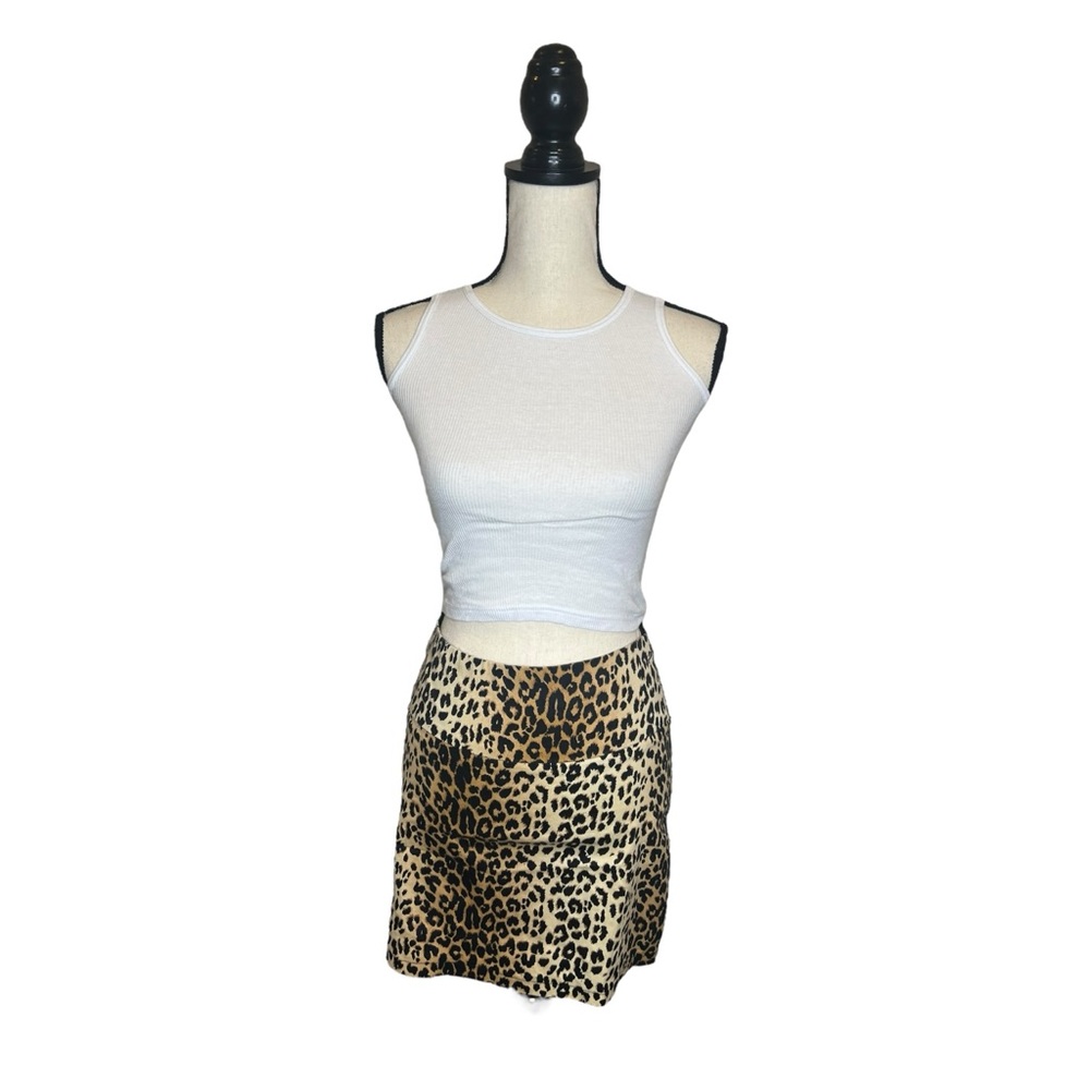 Y2K Vintage Forever 21 Cheetah PrintPencil Mini Skirt Best for Size Small